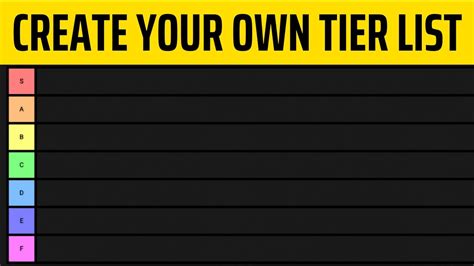 how to make a tier list on tiermaker|How to Make a Tier List (Free Template + Tier List Maker).